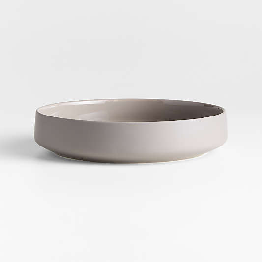 Tour Taupe Porcelain Low Bowl