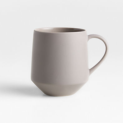 View Tour 14-oz. Taupe Porcelain Mug details