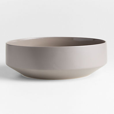 View Tour Taupe 12" Porcelain Serving Bowl details
