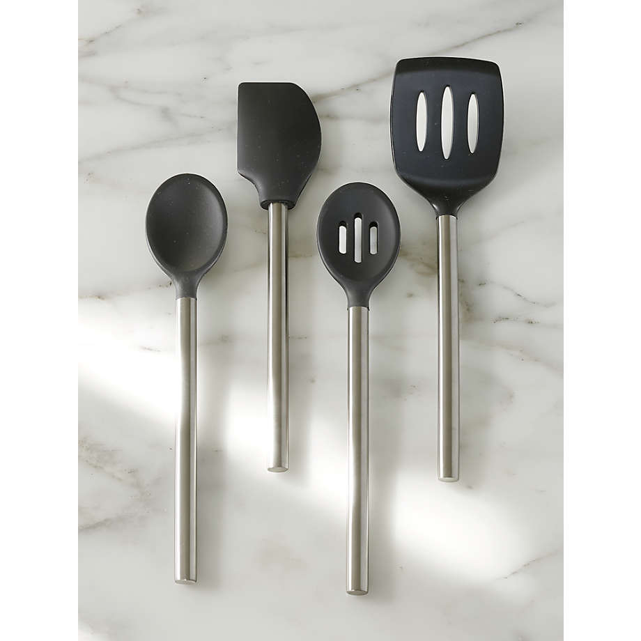 Tovolo Mini Silicone Turner Tongs - Gray