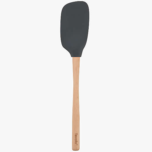 Tovolo Flex-Core ® Charcoal Silicone Spoonula with Wood Handle