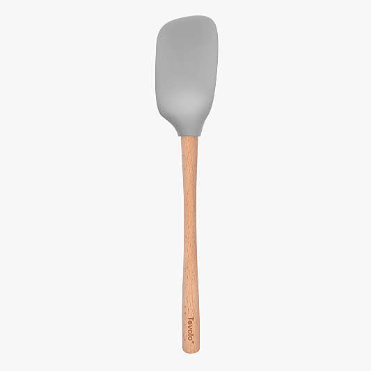 Tovolo Flex-Core ® Oyster Grey Silicone Spoonula with Wood Handle