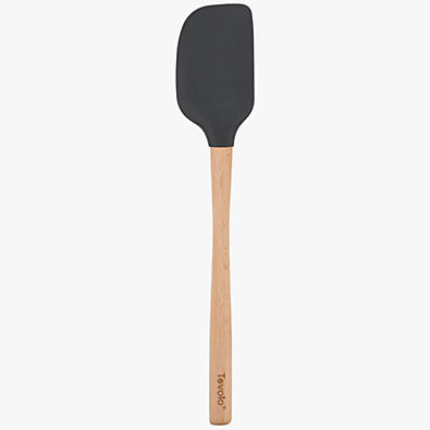 View Tovolo Flex-Core ® Charcoal Silicone Spatula with Wood Handle details