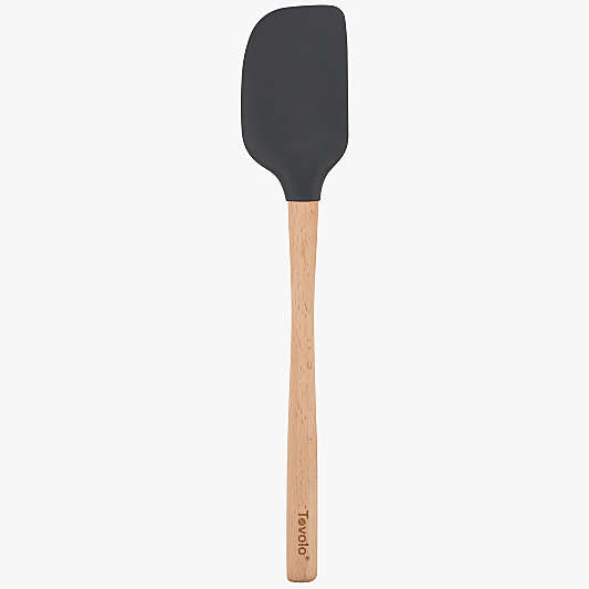 Tovolo Flex-Core ® Charcoal Silicone Spatula with Wood Handle