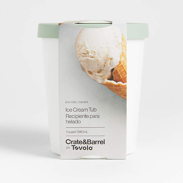  Ice Cream Tub, 1.5 Quart, Ice Cream Storage Freezer