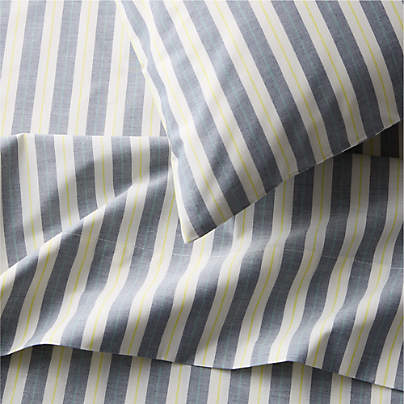 Topspin Midnight Navy Stripe 100% Organic Cotton Kids Sheet Set by Venus Williams