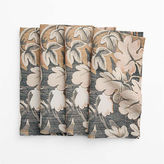 Tapestry Print Cotton Linen Dinner Napkin, Set of 4