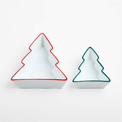 Christmas Tree Ramekins, Set of 2
