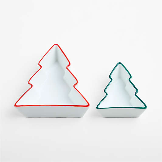 Christmas Tree Ramekins, Set of 2