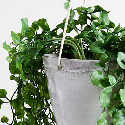 55cm Potted Green Ivy Trailing Artificial Plant Fake Ivy Brown Pot House Plant 