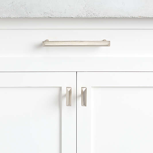 Triangle Brushed Nickel Knob and Bar Pulls