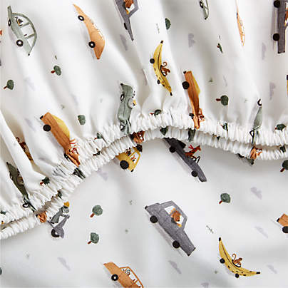 Stay Cool Transportation 100% Organic Cotton Baby Crib Fitted Sheet