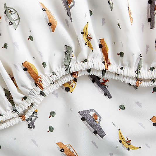 Stay Cool Transportation 100% Organic Cotton Baby Crib Fitted Sheet