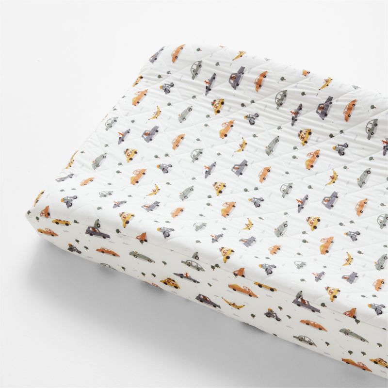 Stay Cool Transportation Organic Cotton Baby Changing Pad Cover - image 0 of 2