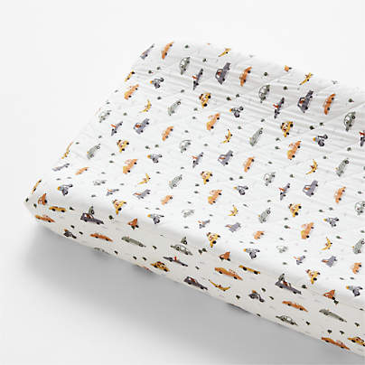 Supersoft Jungle Lion Organic Cotton Baby Changing Pad Cover | Crate & Kids