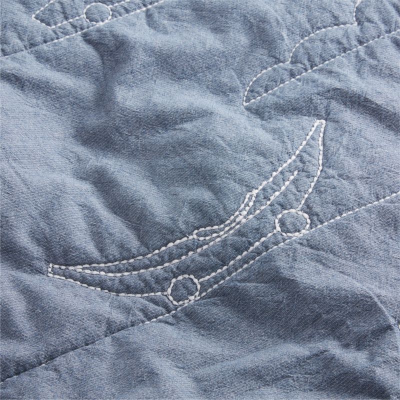 Transportation Organic Cotton Reversible Baby Crib Quilt