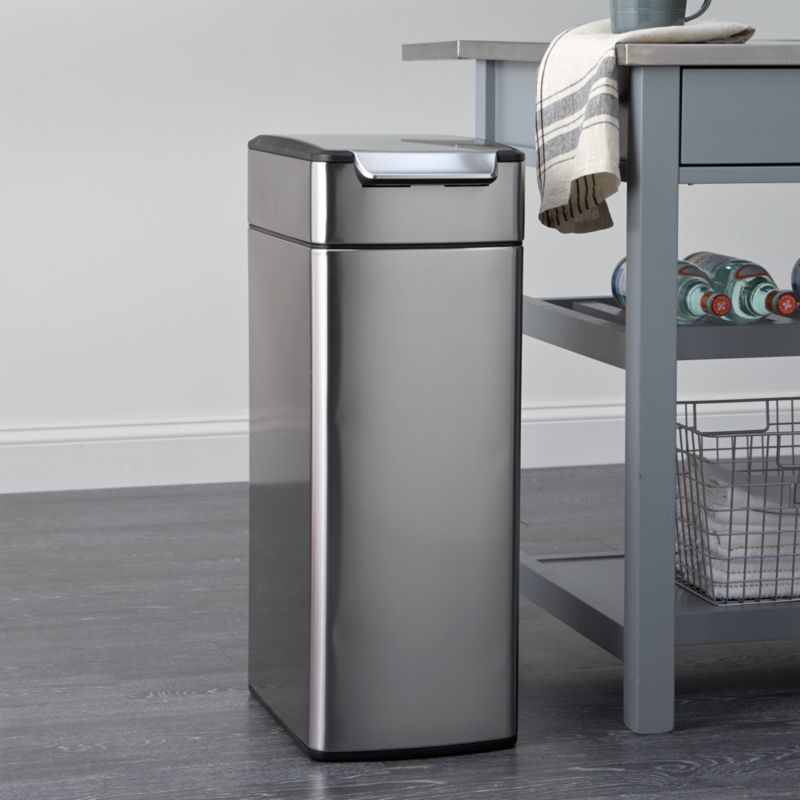 simplehuman ® 40-Liter/10.5-Gallon Slim Touch-Bar Trash Can