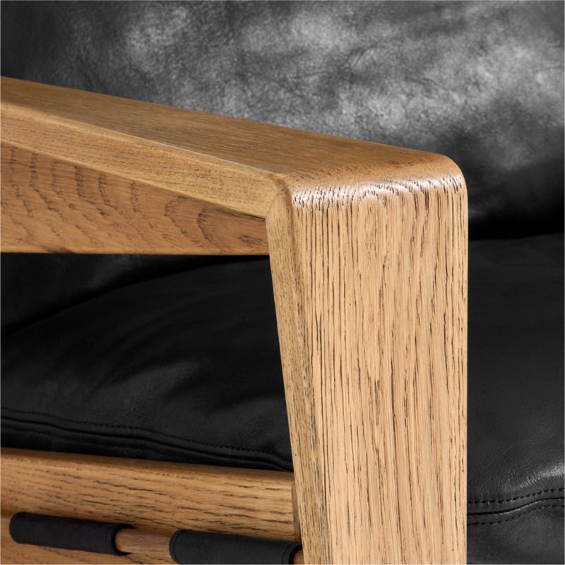 Trava Wood and Leather Accent Chair - image 9 of 10