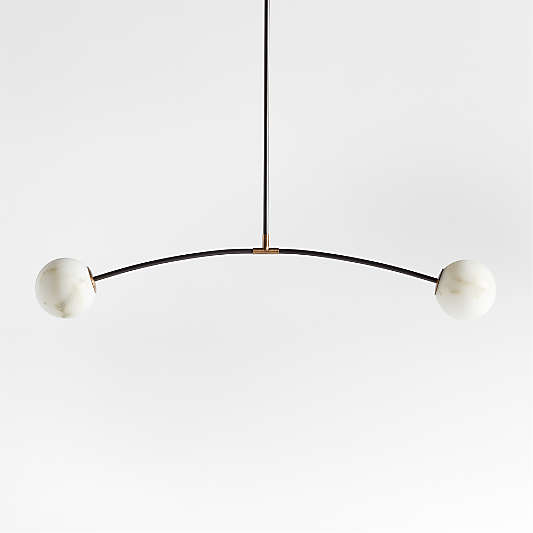Traverse White Alabaster Pendant Light 56.2"