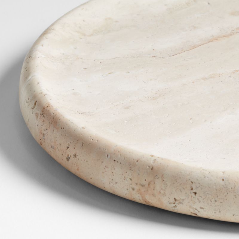 Travertine Beige Round Platter - image 3 of 4