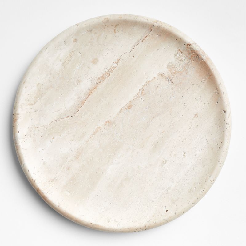 Travertine Beige Round Platter - image 0 of 4