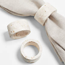 Travertine Napkin Ring + Reviews | Crate & Barrel