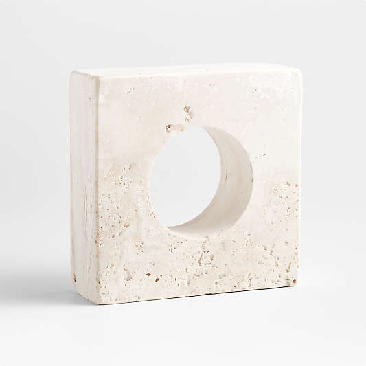 Square Travertine Sculpture