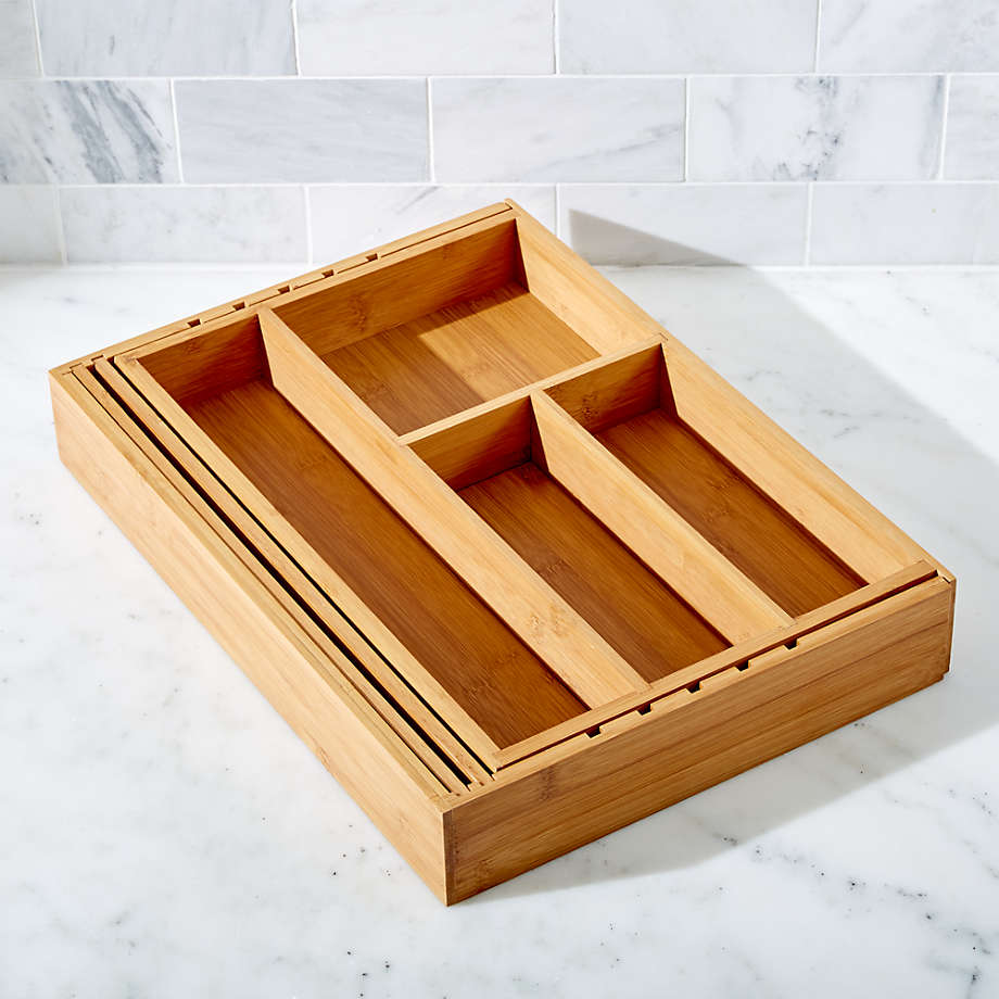 Bamboo Spice Drawer Organizer | Crate & Barrel