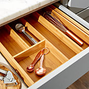 Expandable Bamboo Flatware Tray