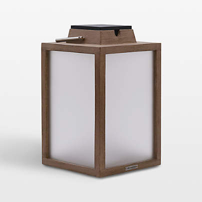 Tradition Teak LED Solar Outdoor Lantern 16"