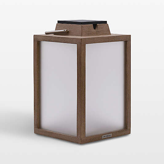 Tradition Teak LED Solar Outdoor Lantern 16"