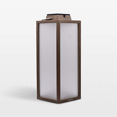 Tradition Teak LED Solar Outdoor Lantern 25"