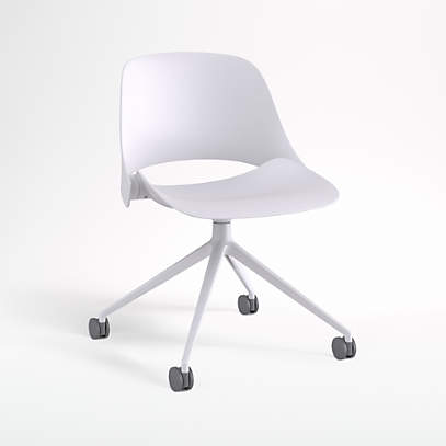 Humanscale Trea White Desk Chair, Crate And Barrel White Desk Chair