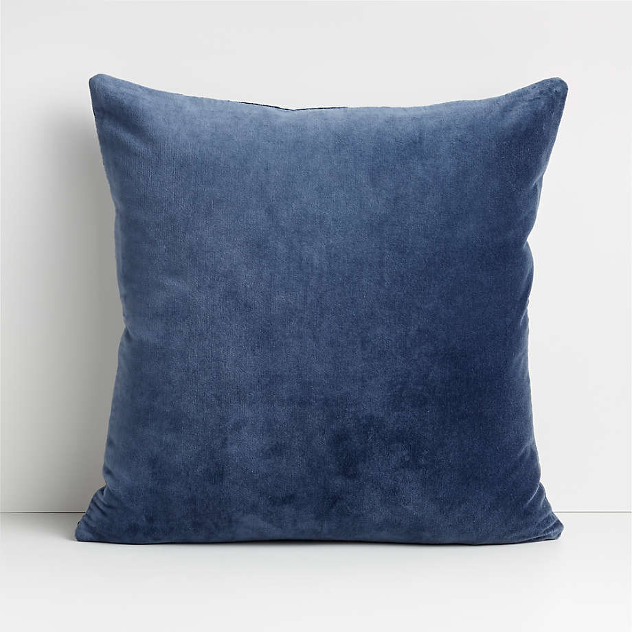 Pillow Decor - Sankara Ink Blue Silk Throw Pillow 18x18