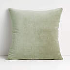 View Aqua 20"x20" Cotton Sari Silk Throw Pillow with Feather Insert - image 12 of 12