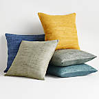View Aqua 20"x20" Cotton Sari Silk Throw Pillow with Feather Insert - image 2 of 12