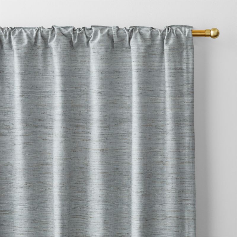 Trevino Mist Blue Cotton Silk Blend Window Curtain Panel 52"x108" - image 4 of 7