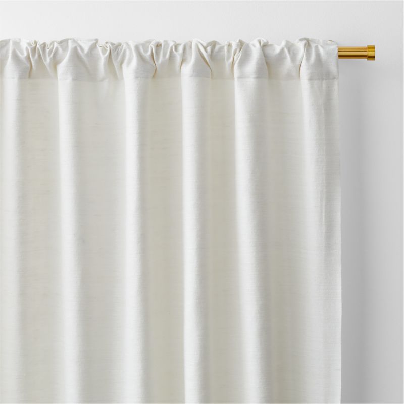 Trevino Cotton Silk White Curtain Panel 52x108 + Reviews