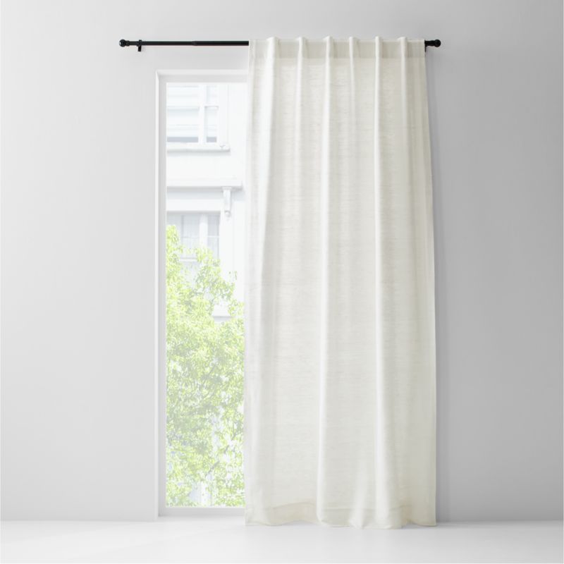 Trevino Cotton Silk White Curtain Panel 52