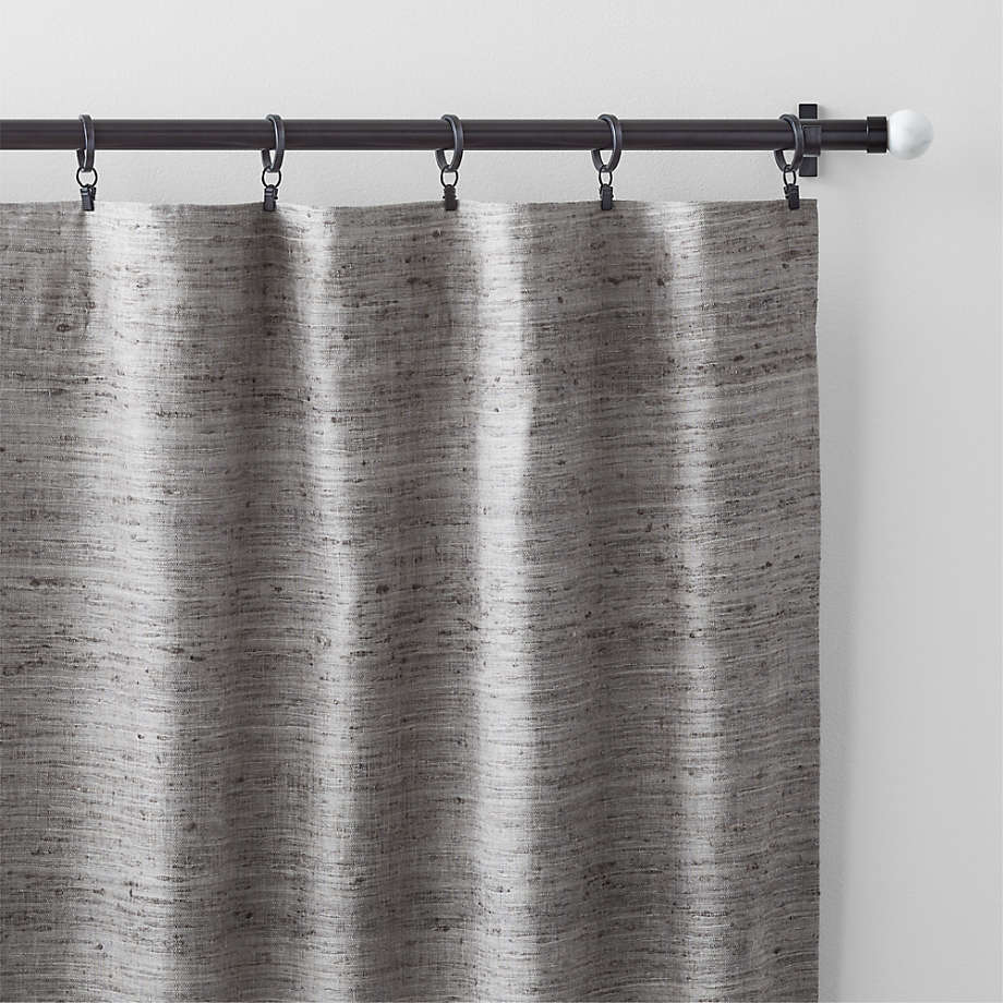 Trevino Warm Beige Cotton Silk Blend Window Curtain Panel 52x96