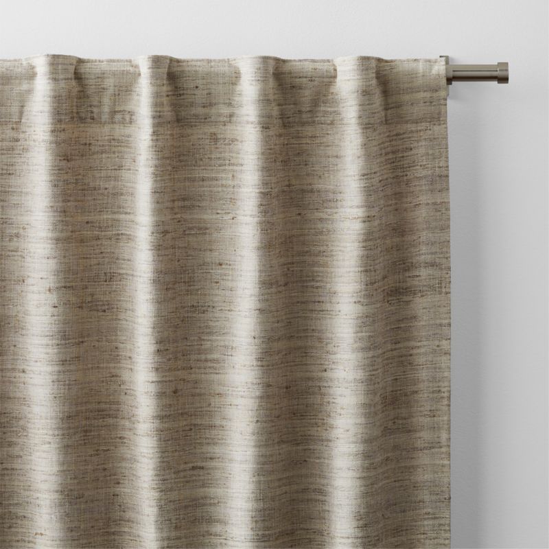 Trevino Warm Beige Cotton Silk Blend Window Curtain Panel 52"x120" - image 8 of 12