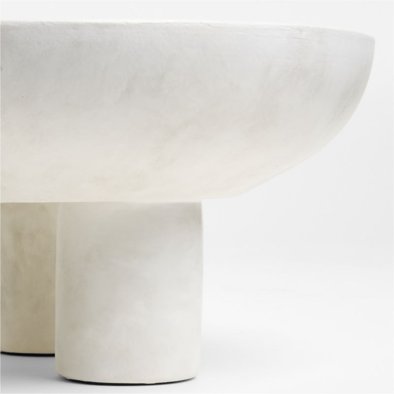 White Tri-Footed Ceramic Centerpiece Bowl 12" - image 10 of 12