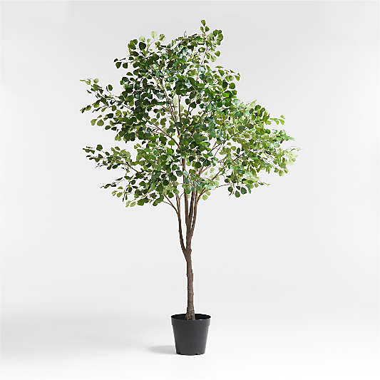 Potted Faux Triangle Ficus Tree 9'