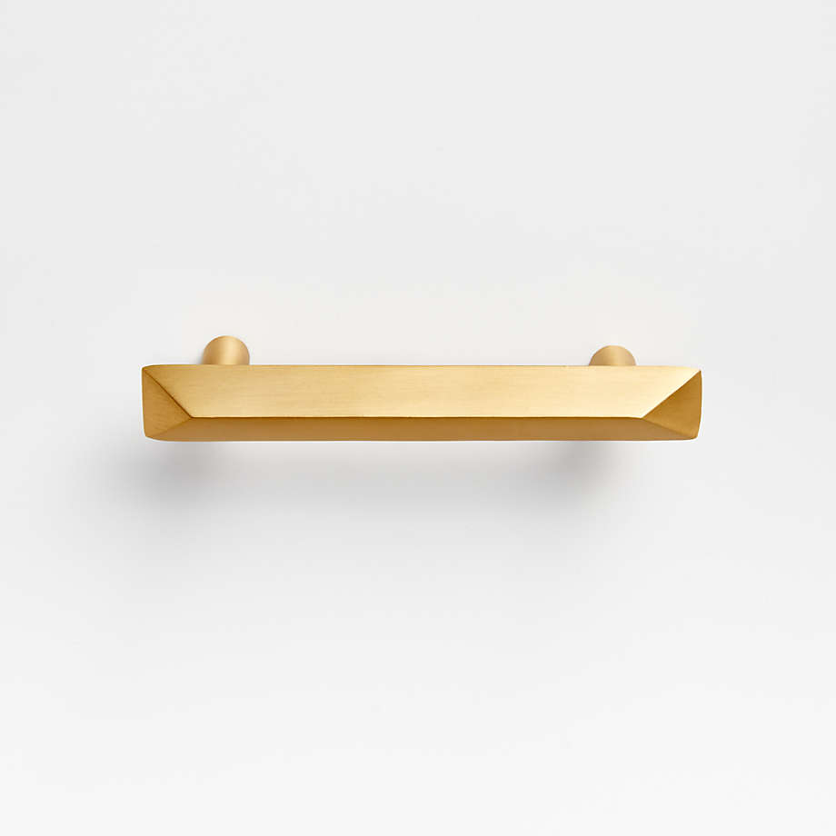 Triangle 3" Brass Bar Pull + Reviews Crate & Barrel