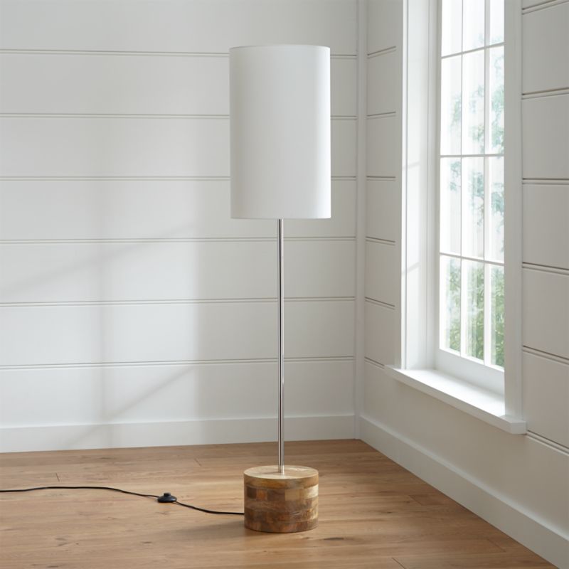 Crate And Barrel Floor Lamps 50, Meryl Arc Brass Floor Lamp With White Shade