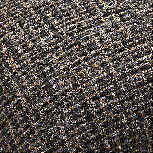 Tricote Tweed 22x15 Smoke Grey Multi Throw Pillow with Feather Insert by Athena Calderone