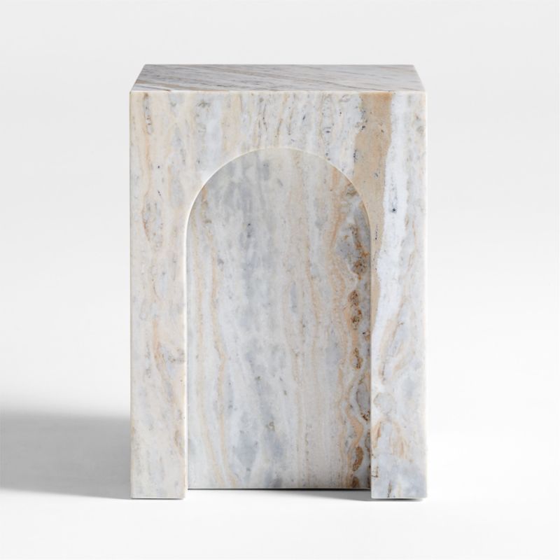 Triomphe Marble Square Side Table - image 5 of 10