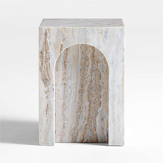 Triomphe Marble Square Side Table