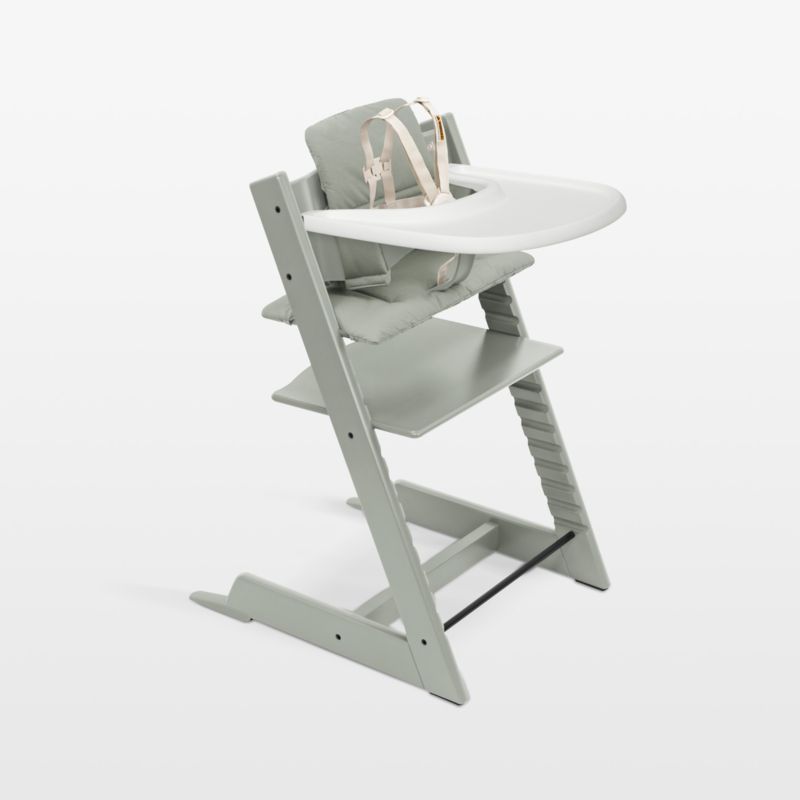 Stokke ® Tripp Trapp ® Complete Glacier Green Wood Baby High Chair with Glacier Green Cushion and Stokke Tray - image 0 of 3