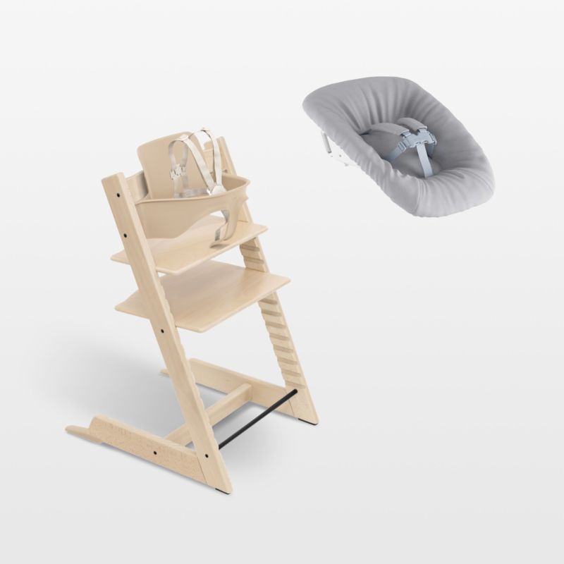 Stokke ® Tripp Trapp ® Natural Wood Baby High Chair and Newborn Set Bundle - image 0 of 2